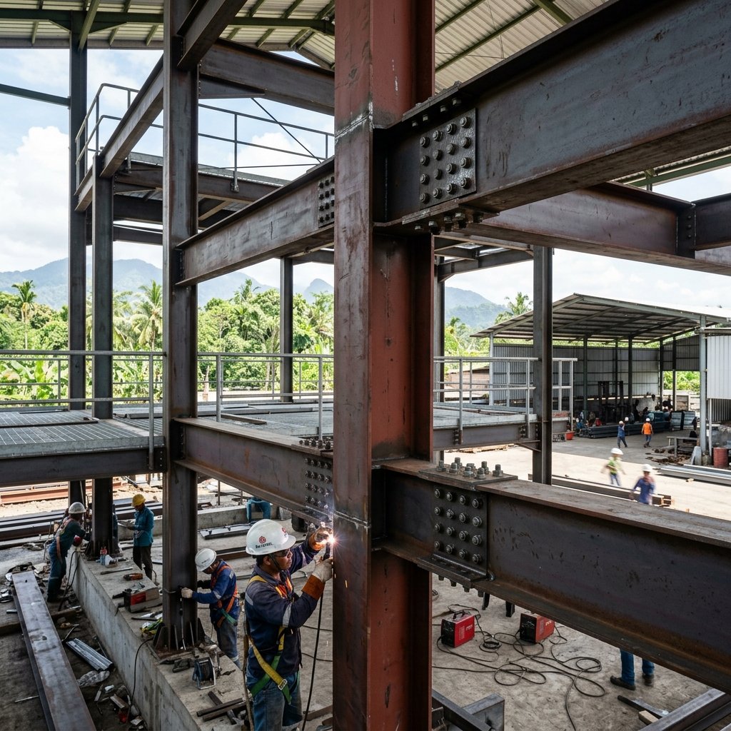 Heavy-Duty Steel WF Mezzanine Construction in Bali